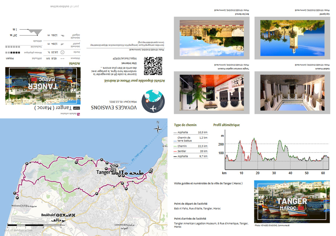plan détaillé format poche de Tanger au Maroc