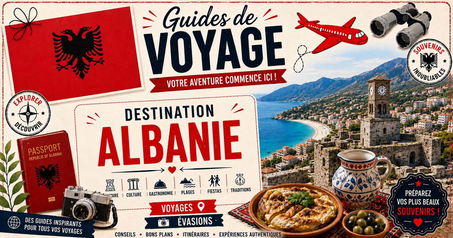 Panorama de lâAlbanie entre rivages adriatiques, montagnes et villages de pierre