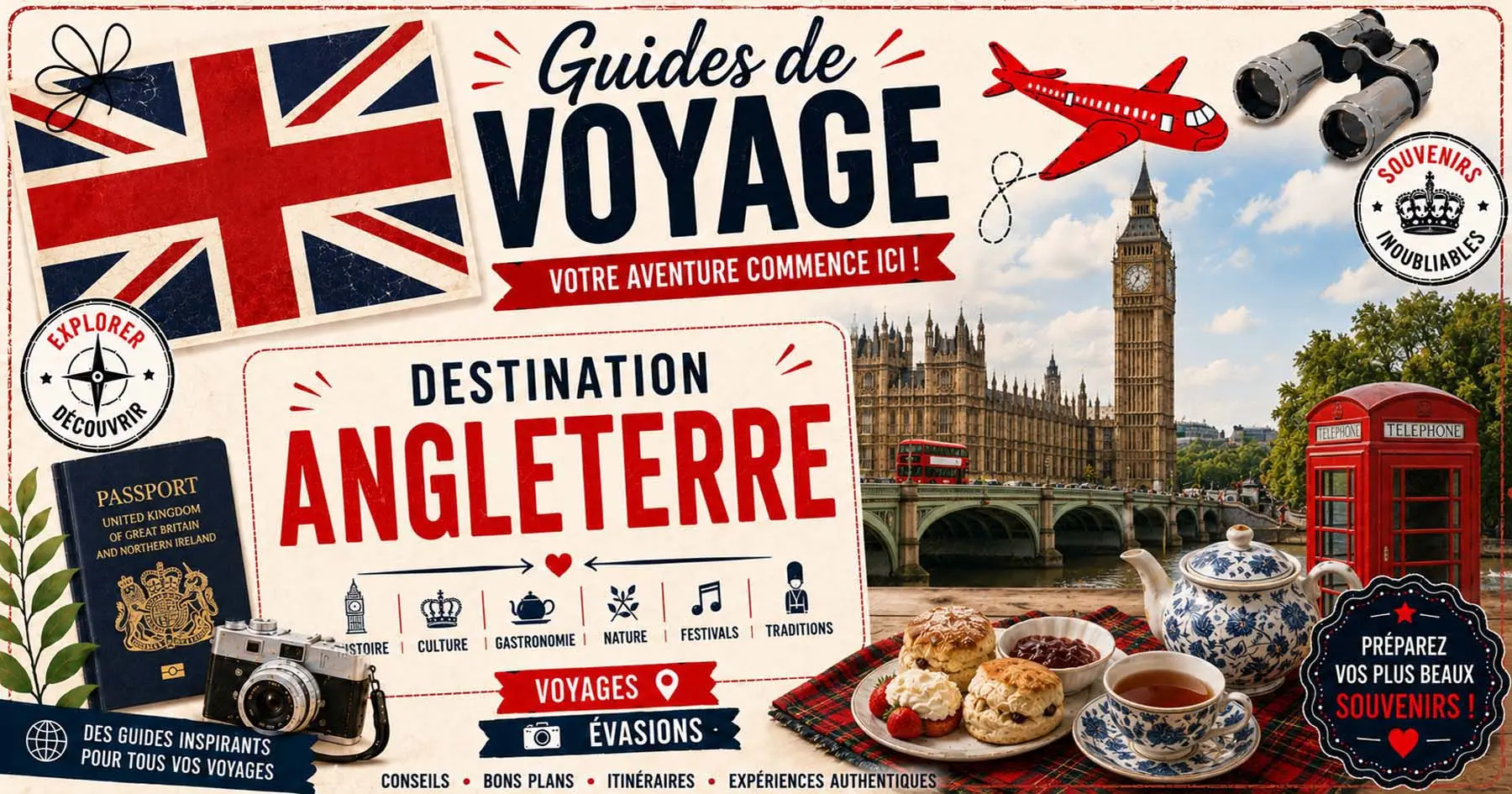Angleterre entre Londres, villages traditionnels et campagne verdoyante
