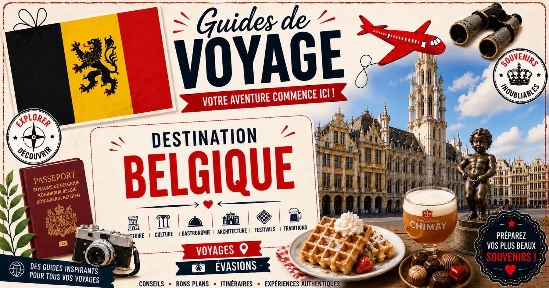 Belgique entre Grand-Place, canaux flamands et patrimoine urbain