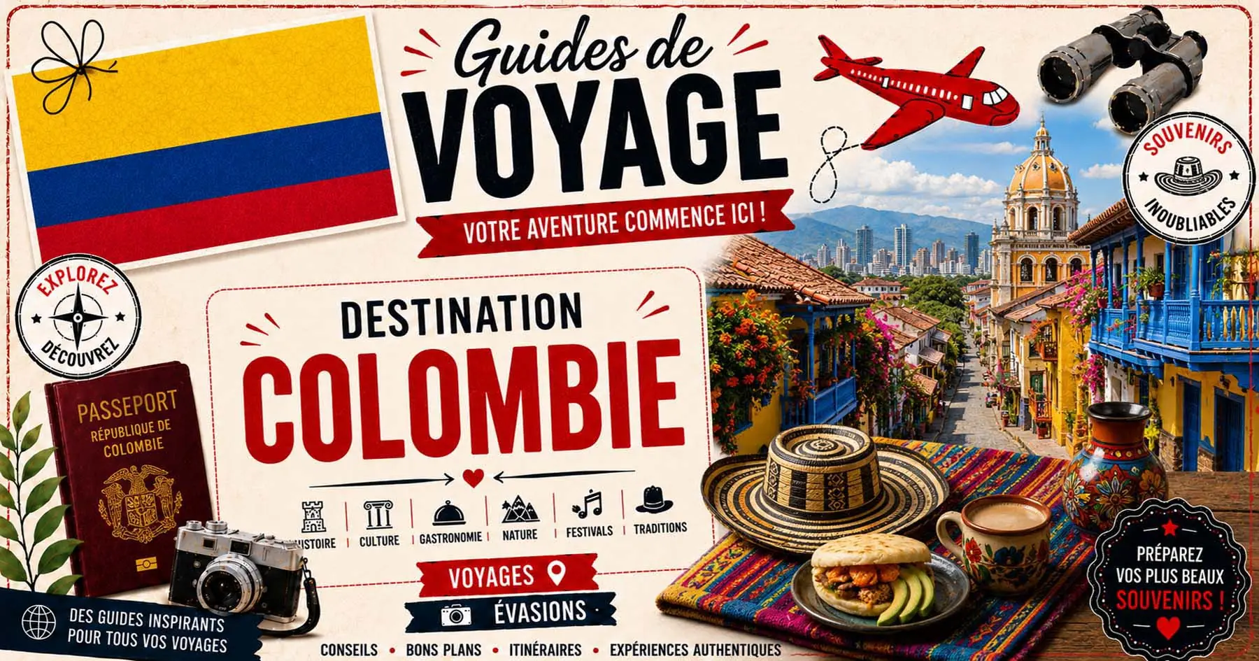 Colombie entre CarthagÃ¨ne colorÃ©e, montagnes andines et culture locale