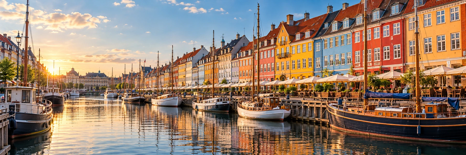 Illustration panoramique de Copenhague