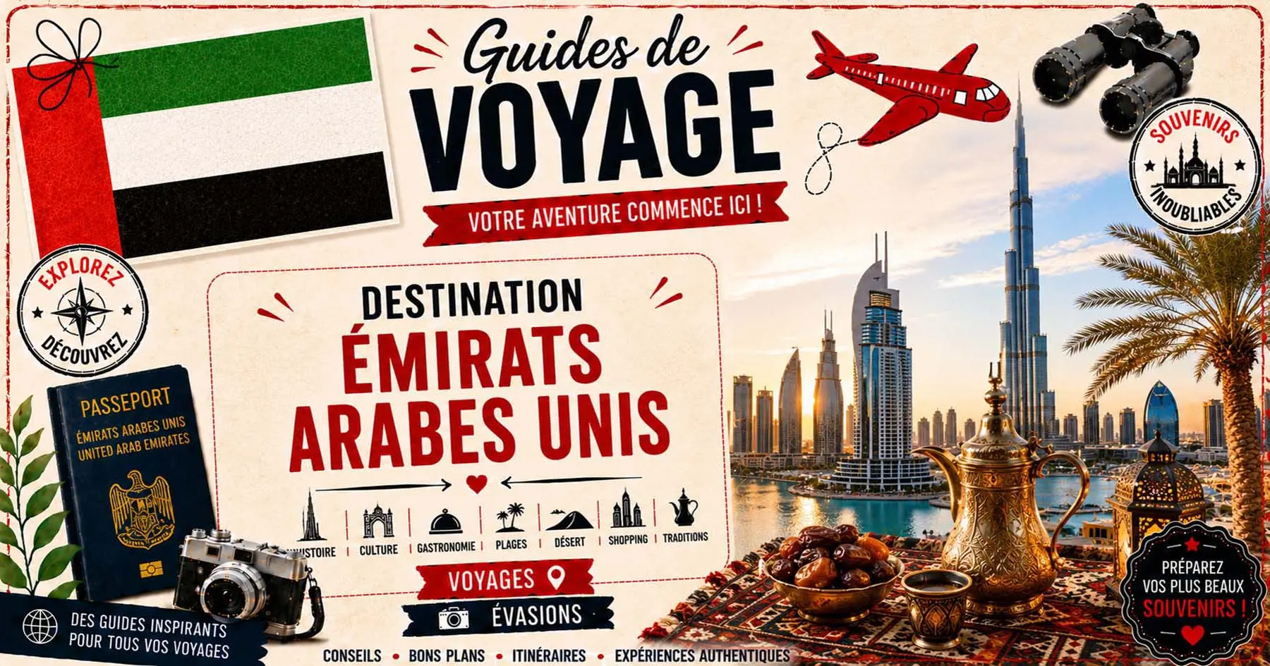 Guide de voyage aux Émirats arabes unis entre désert et architecture contemporaine
