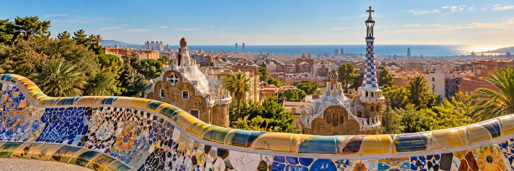 Illustration panoramique de Barcelone