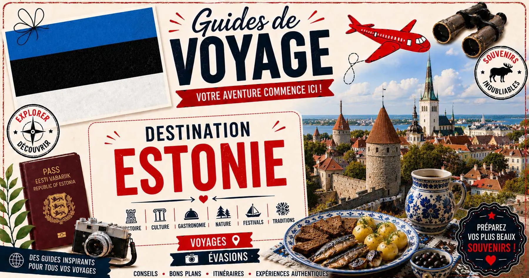 Estonie entre vieille ville de Tallinn, forÃªts et rivages baltiques