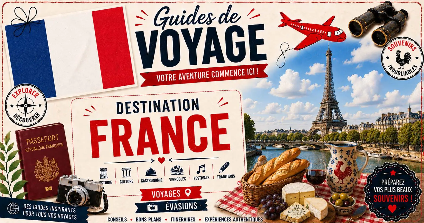 France entre Paris, villages de caractÃ¨re, montagnes et littoraux
