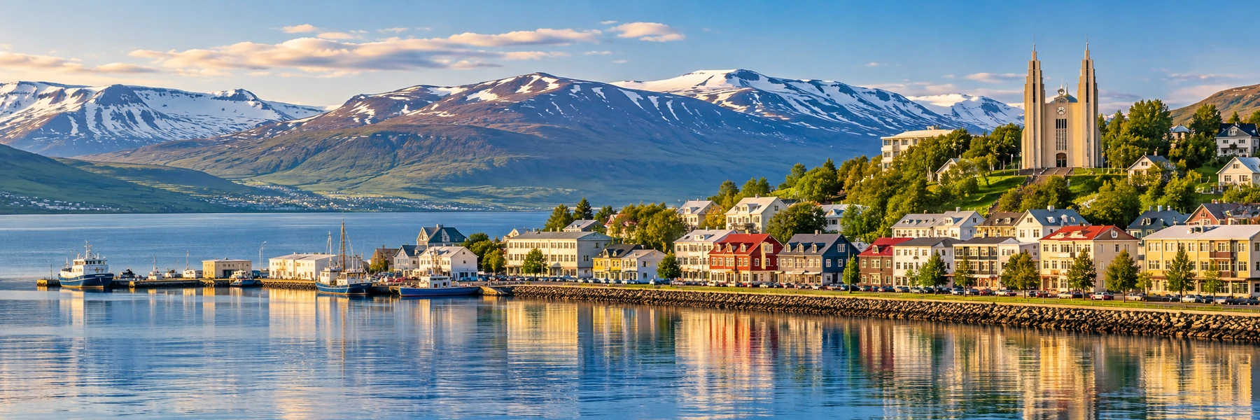 Illustration panoramique de Akureyri
