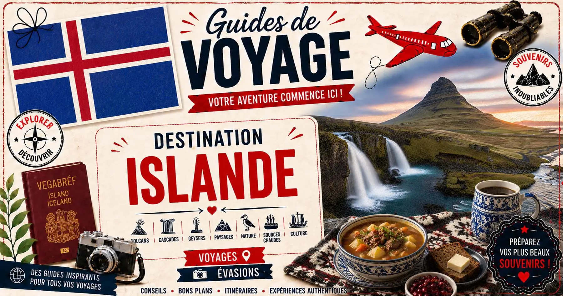 Islande entre cascades, volcans, glaciers et sources gÃ©othermales