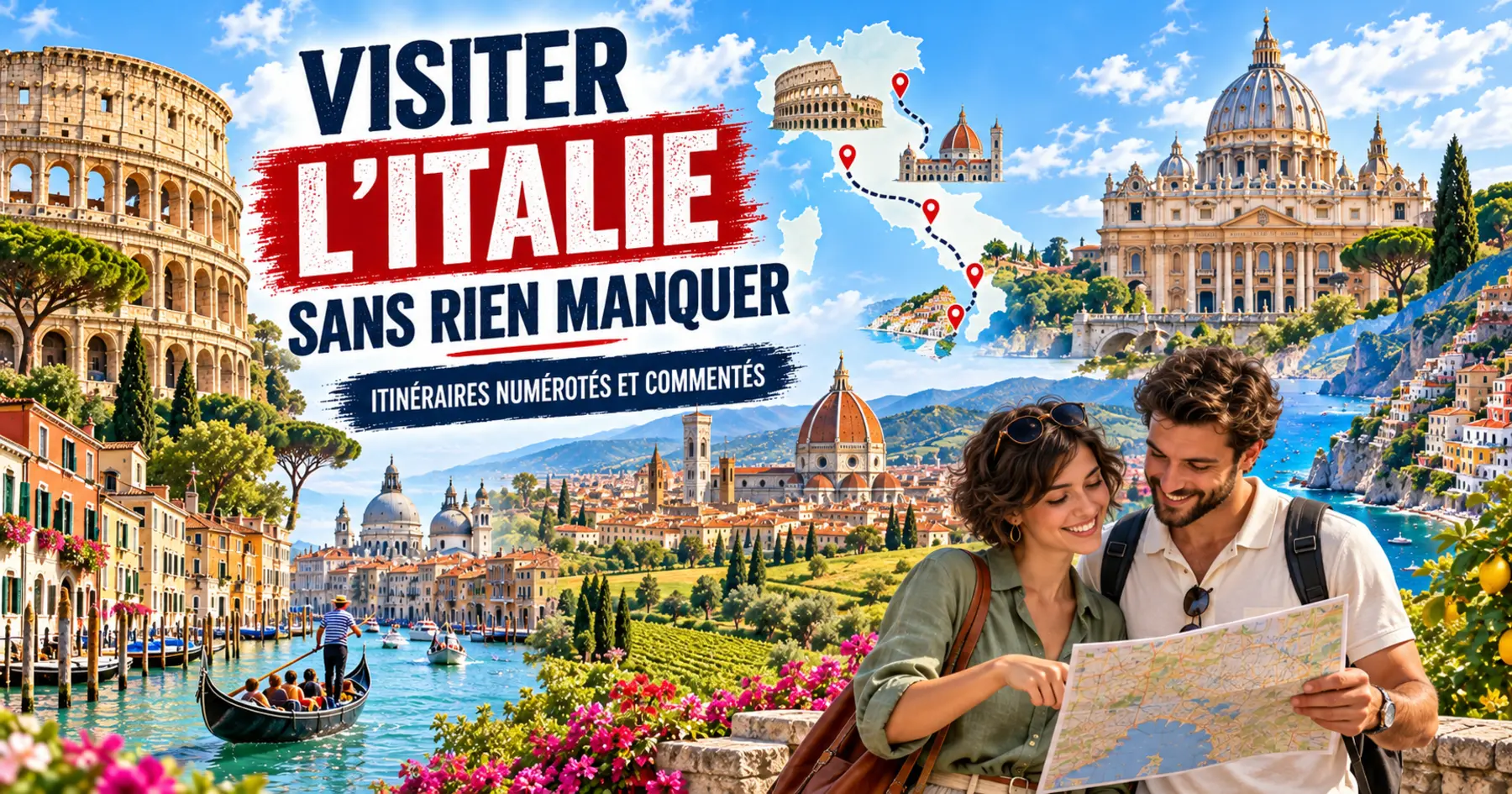 Parcours en Italie entre villes d’art, monuments et paysages