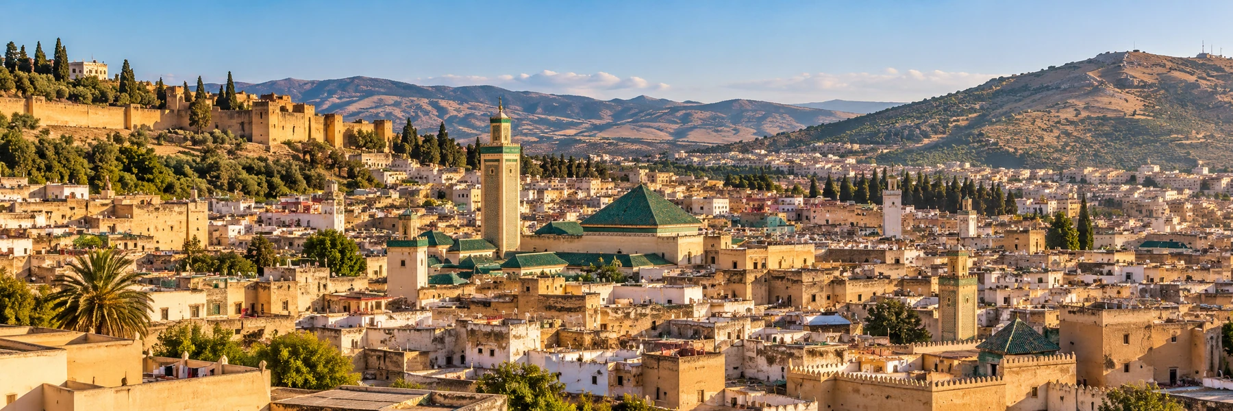 Illustration panoramique de Fès