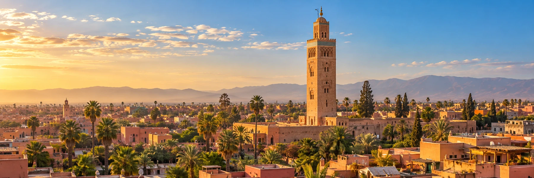 Illustration panoramique de Marrakech