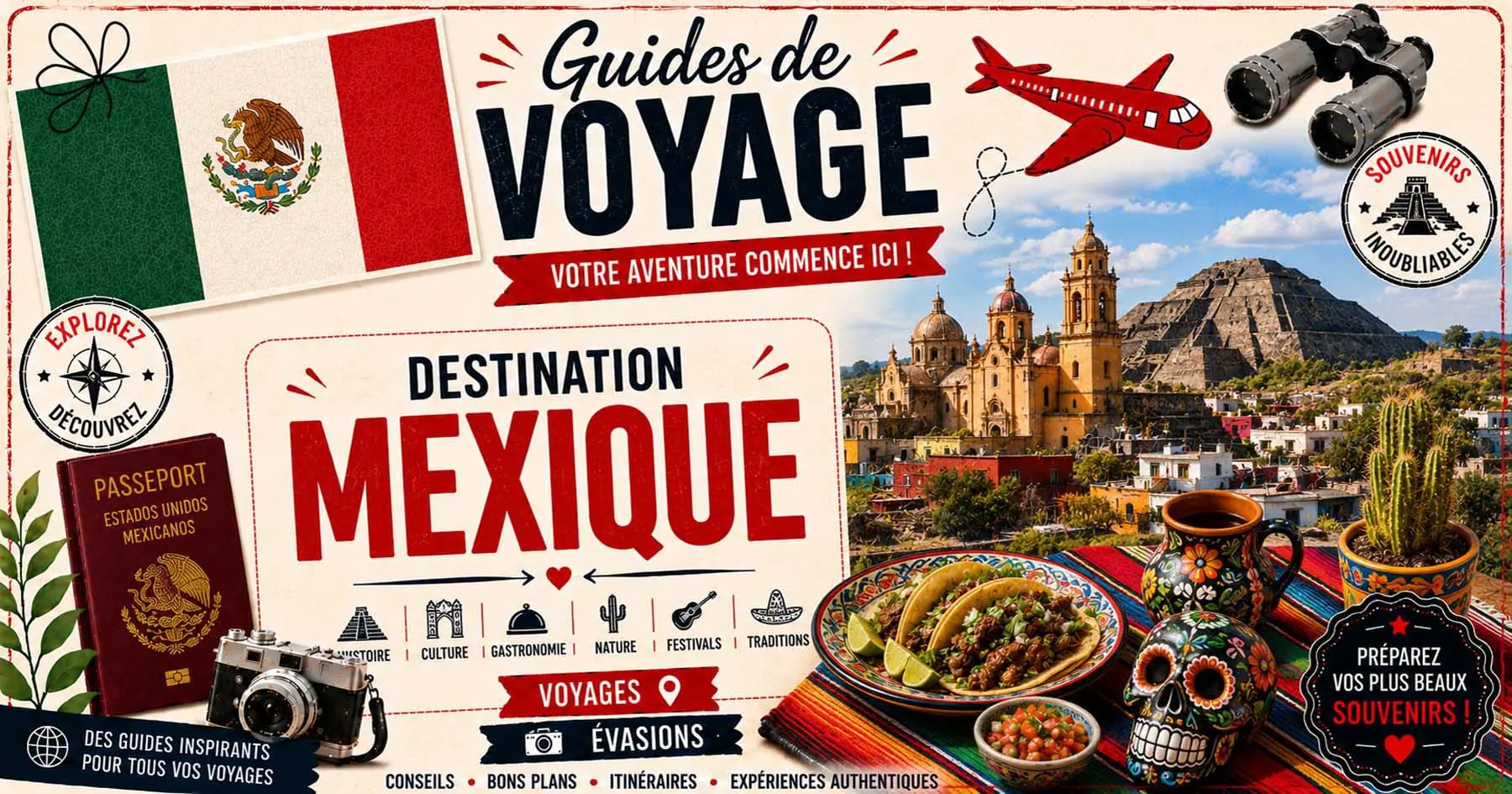 Mexique entre citÃ©s coloniales, pyramides, traditions et gastronomie
