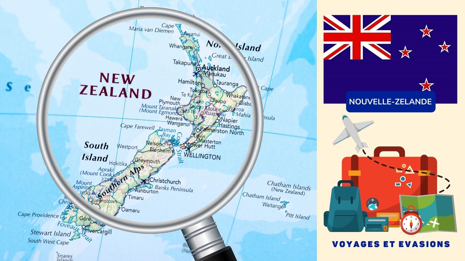 cartes et itinéraires de Nouvelle-Zélande
