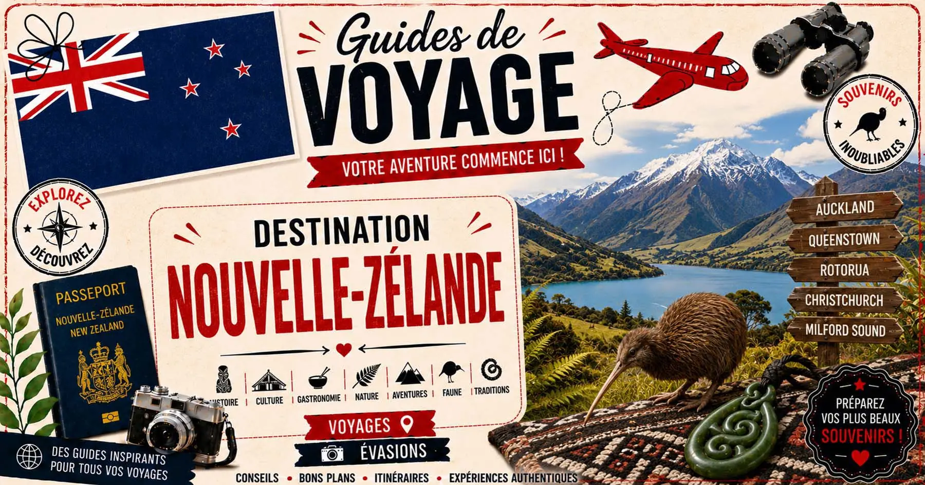 Guide de voyage en Nouvelle-Zélande entre fjords, volcans et culture māorie