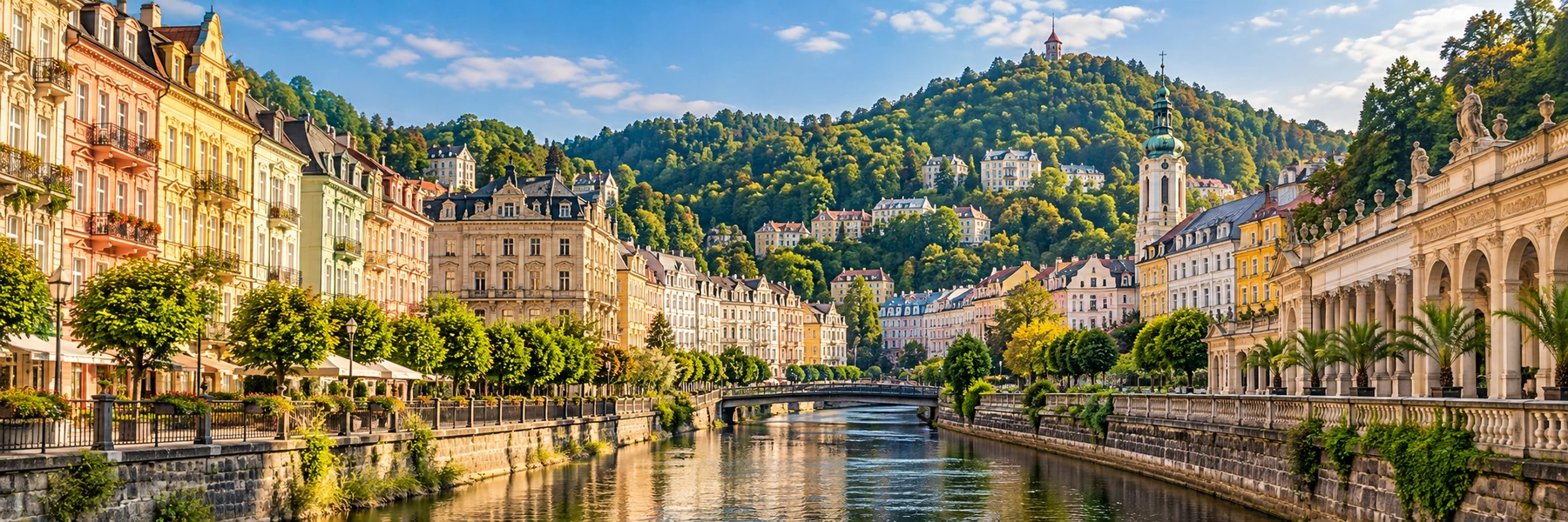 Illustration panoramique de Karlovy Vary