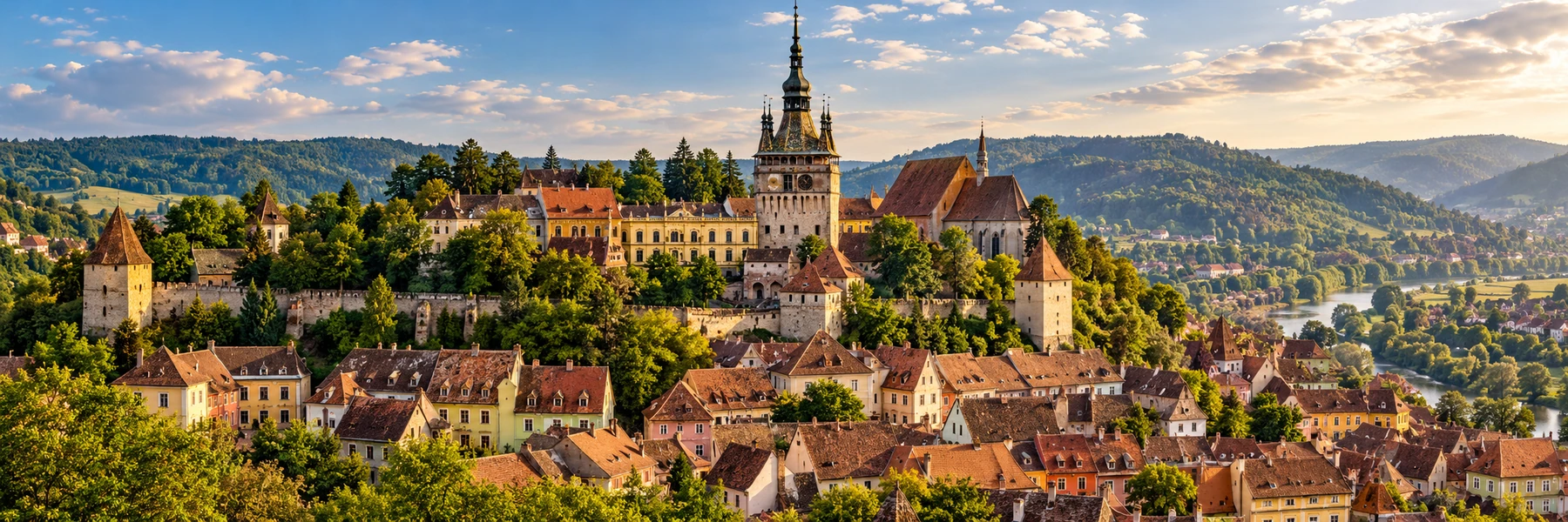 Illustration panoramique de Sighișoara