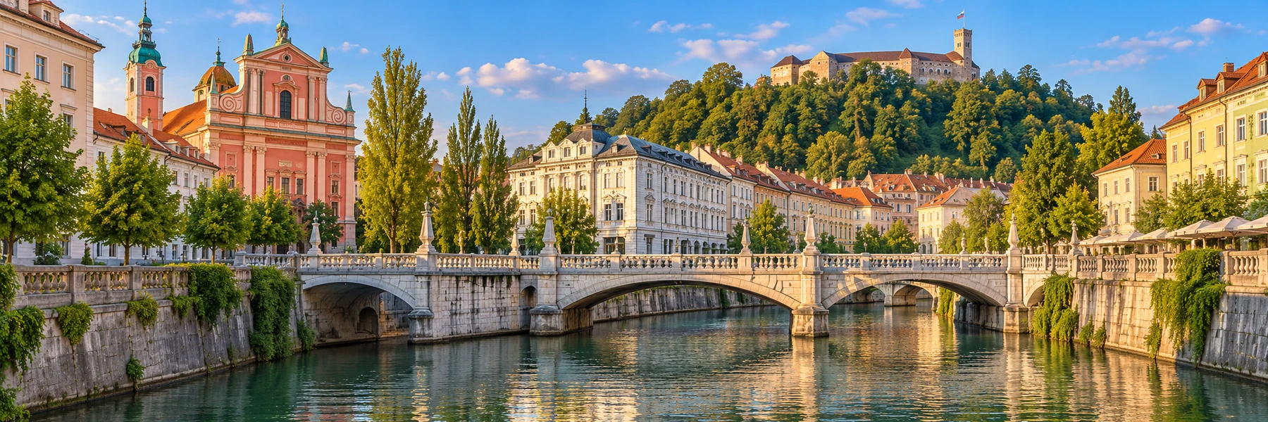 Illustration panoramique de Ljubljana