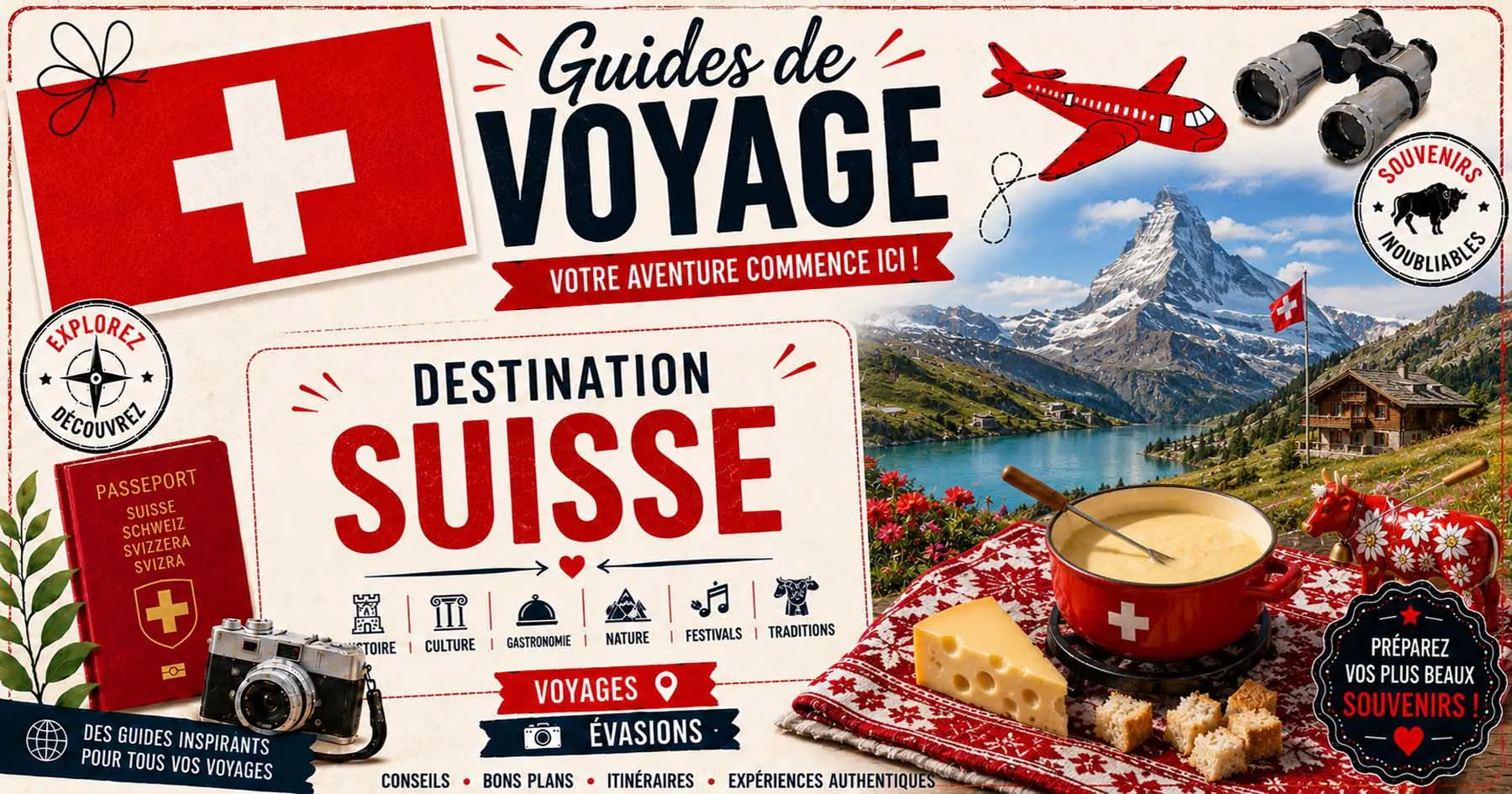Suisse entre lacs, villages alpins et sommets enneigÃ©s