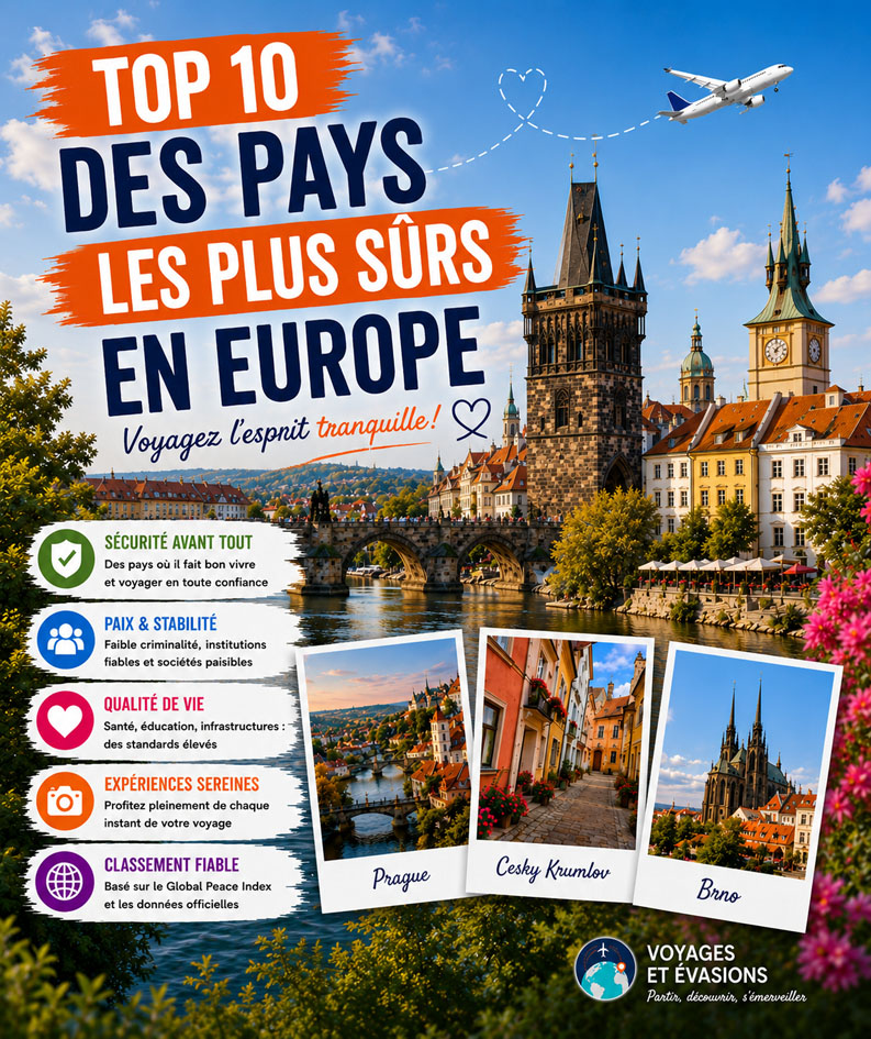 Top 10 des pays les plus sûrs en Europe pour voyager sereinement
