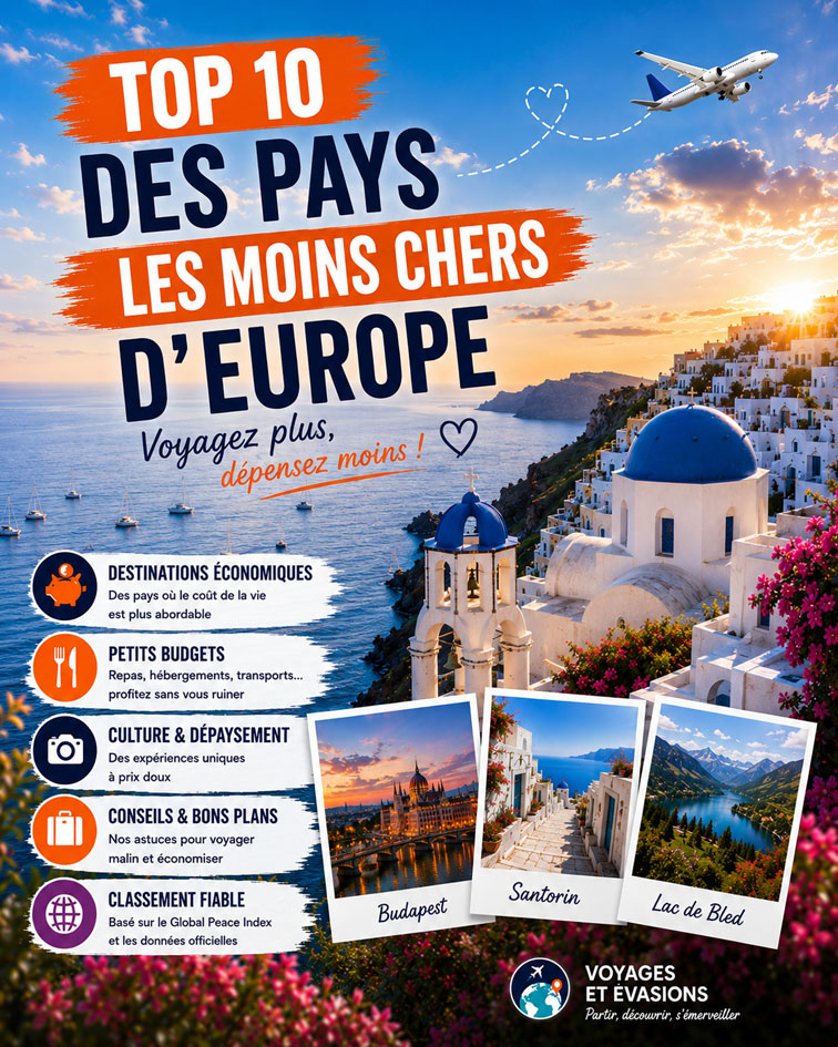 Top 10 des pays les moins chers en Europe pour voyager à petit budget