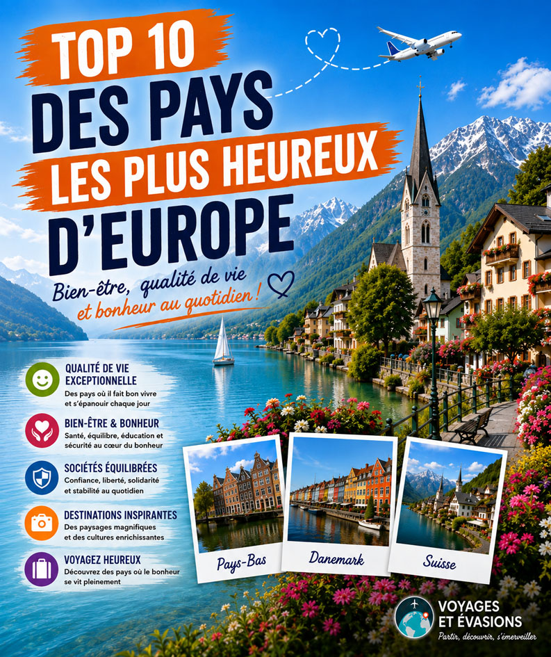 Top 10 des pays les plus heureux en Europe