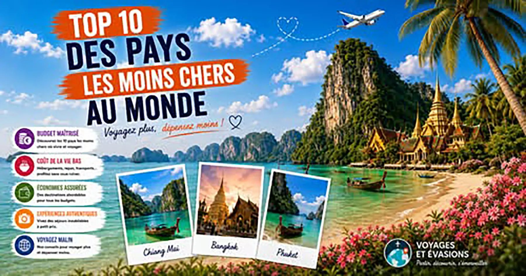 Top 10 des pays les moins chers au monde pour voyager avec un petit budget