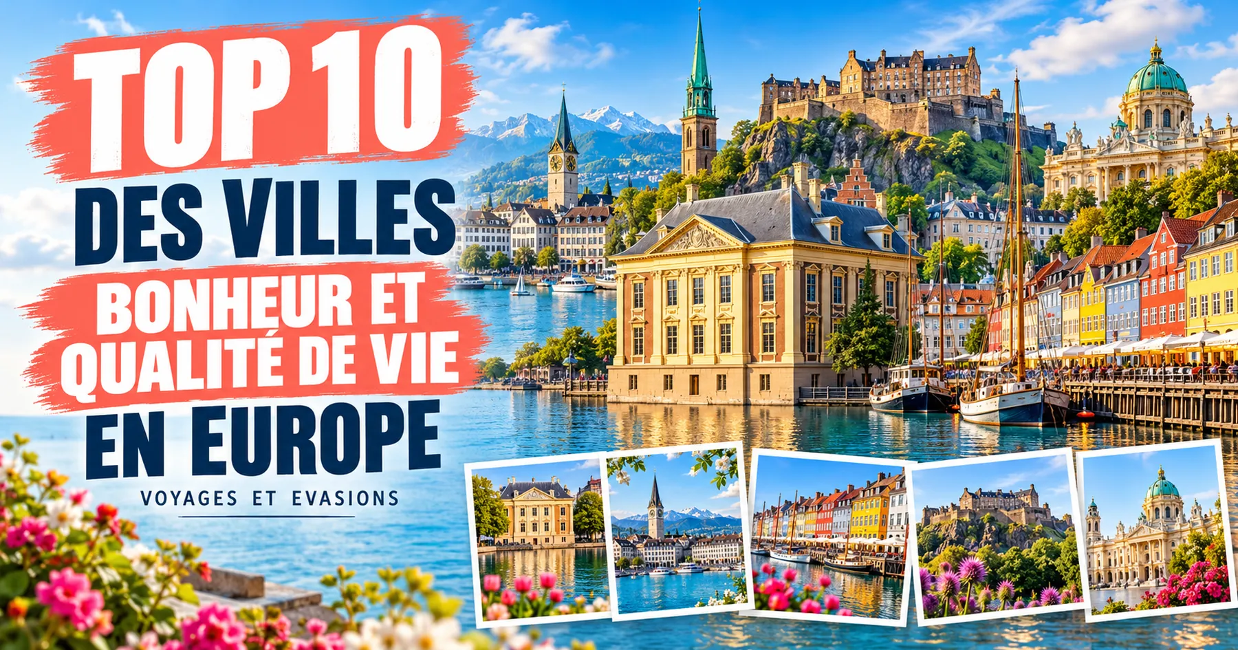 Top 10 des villes heureuses : qualité de vie en Europe