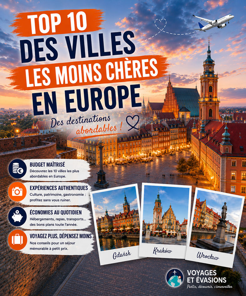 Top 10 des villes les moins chères en Europe