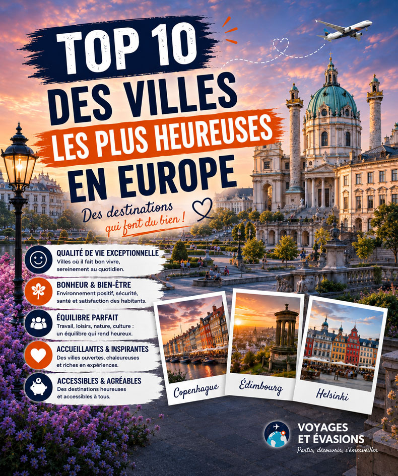 Top 10 des villes les plus heureuses en Europe
