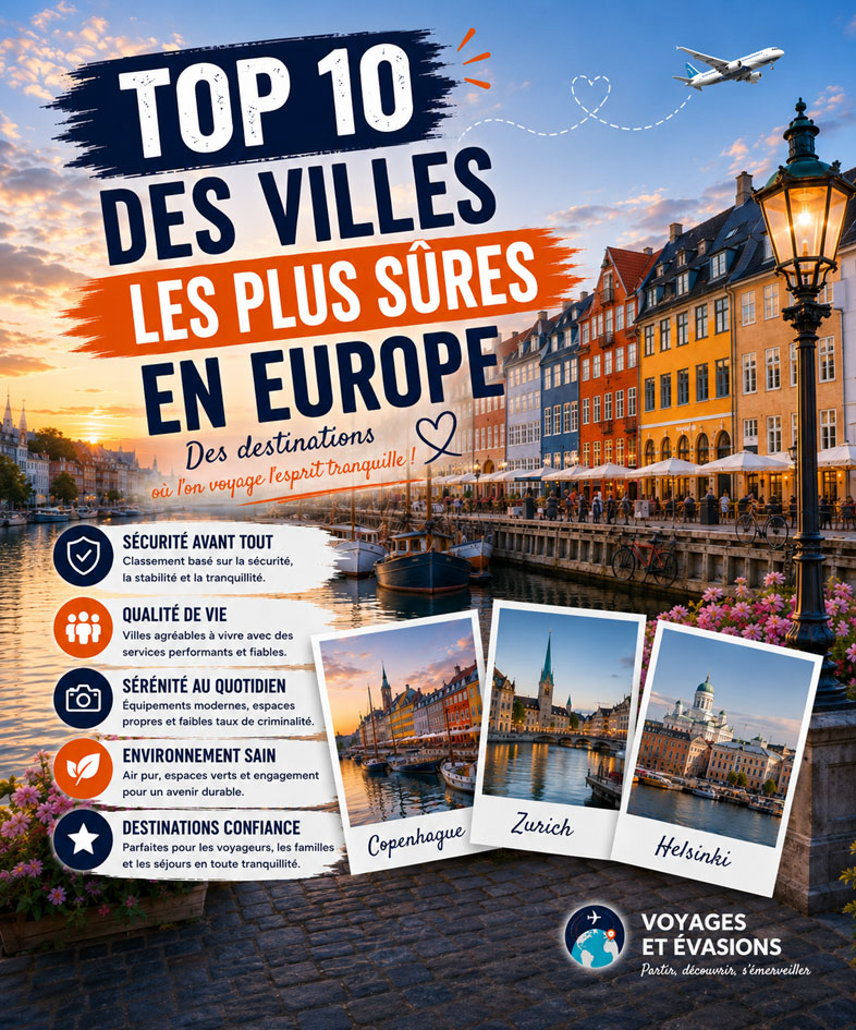 Top 10 des villes les plus sûres en Europe