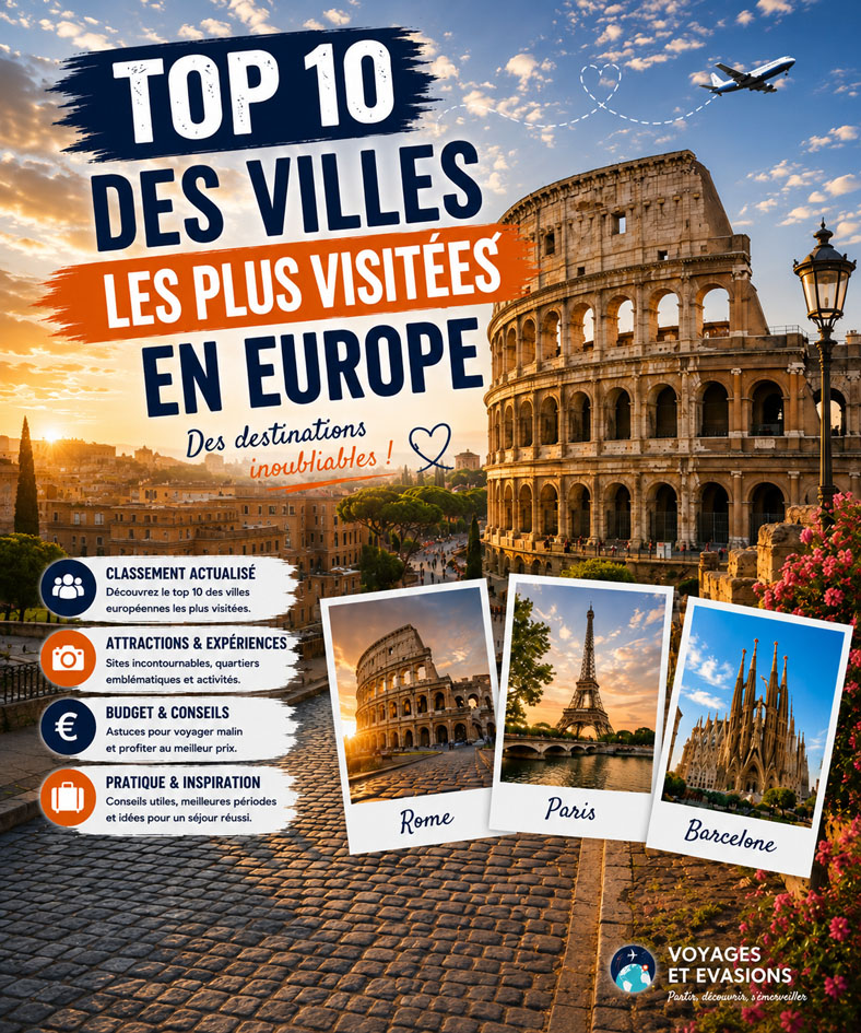 Top 10 des villes les plus visitées en Europe