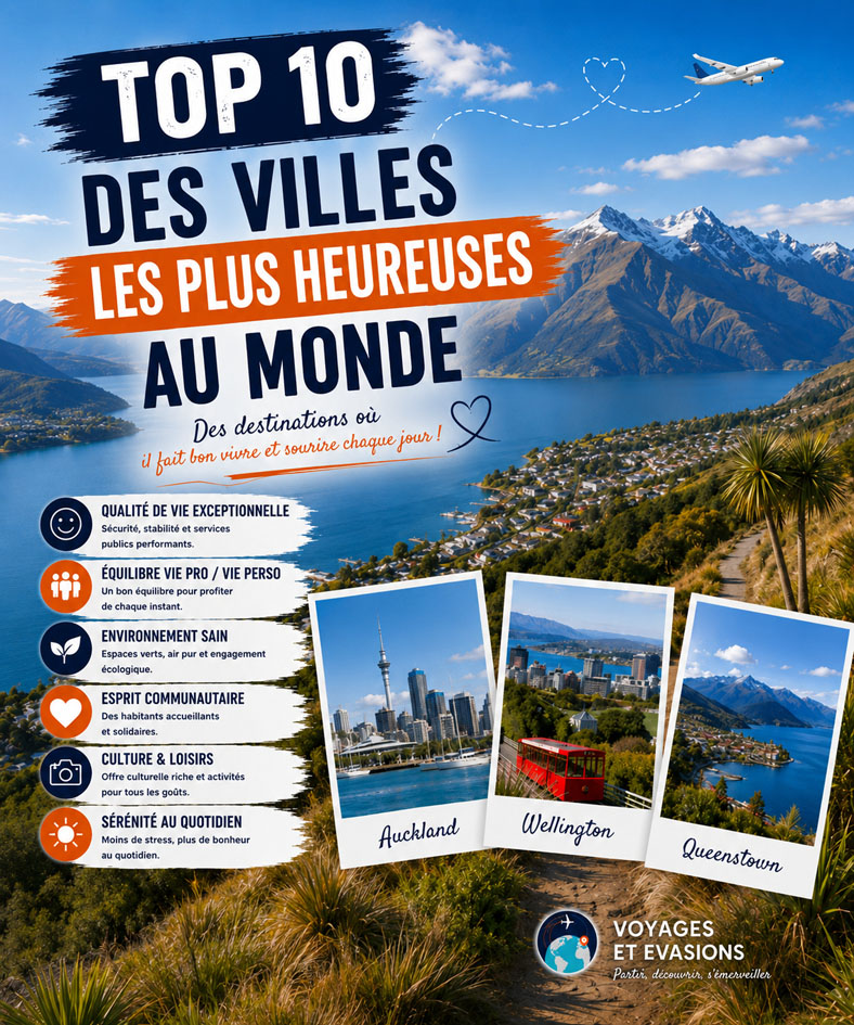 Top 10 des villes les plus heureuses au Monde