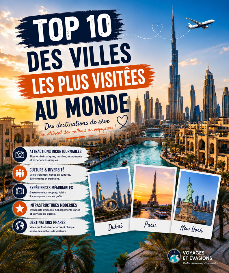 Top 10 des villes les plus visitées au Monde