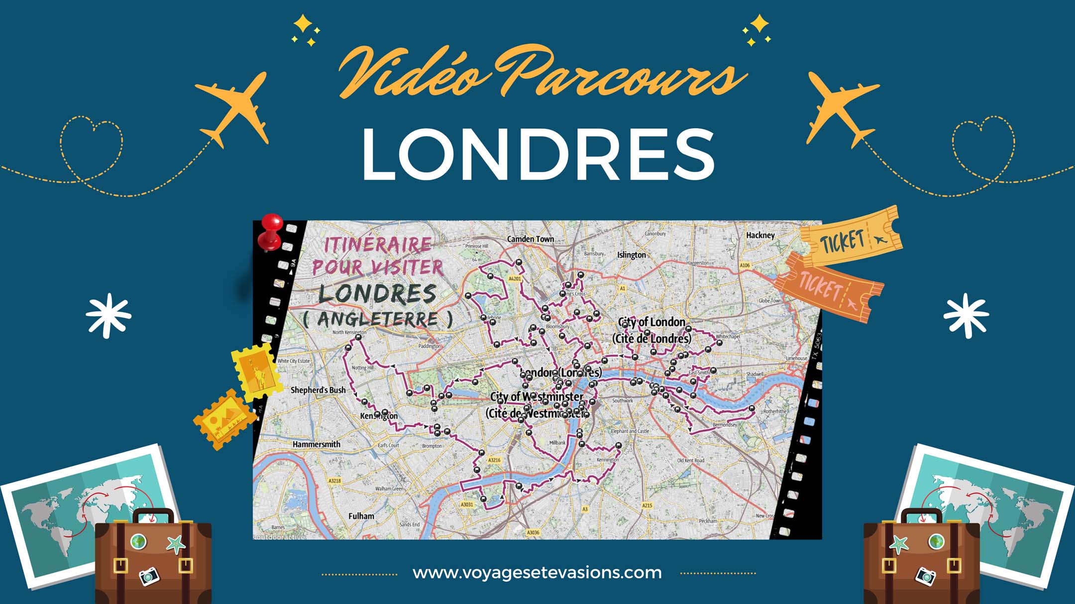 vidéo parcours Londres en Angleterre