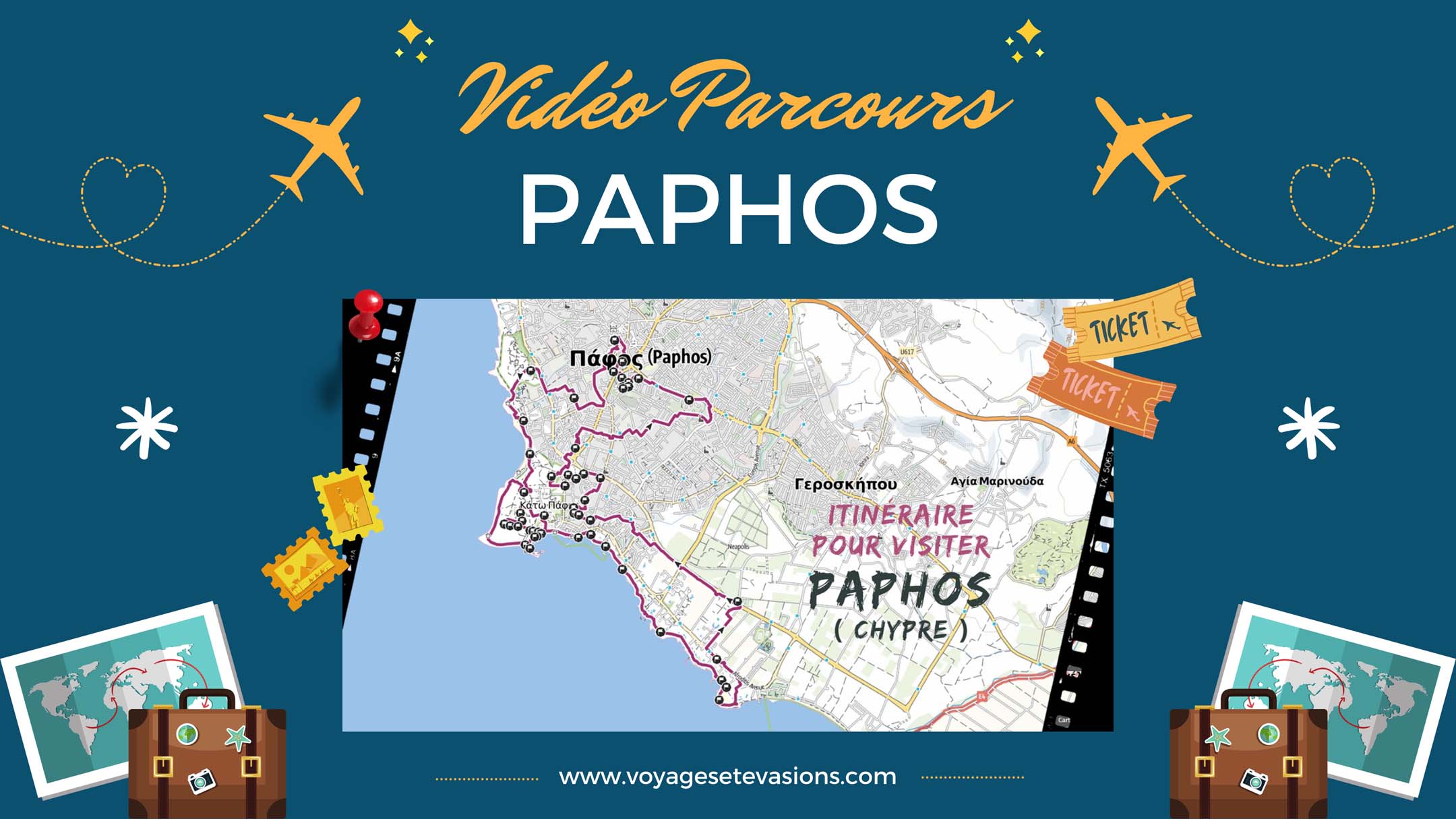 vidéo parcours Paphos en Chypre