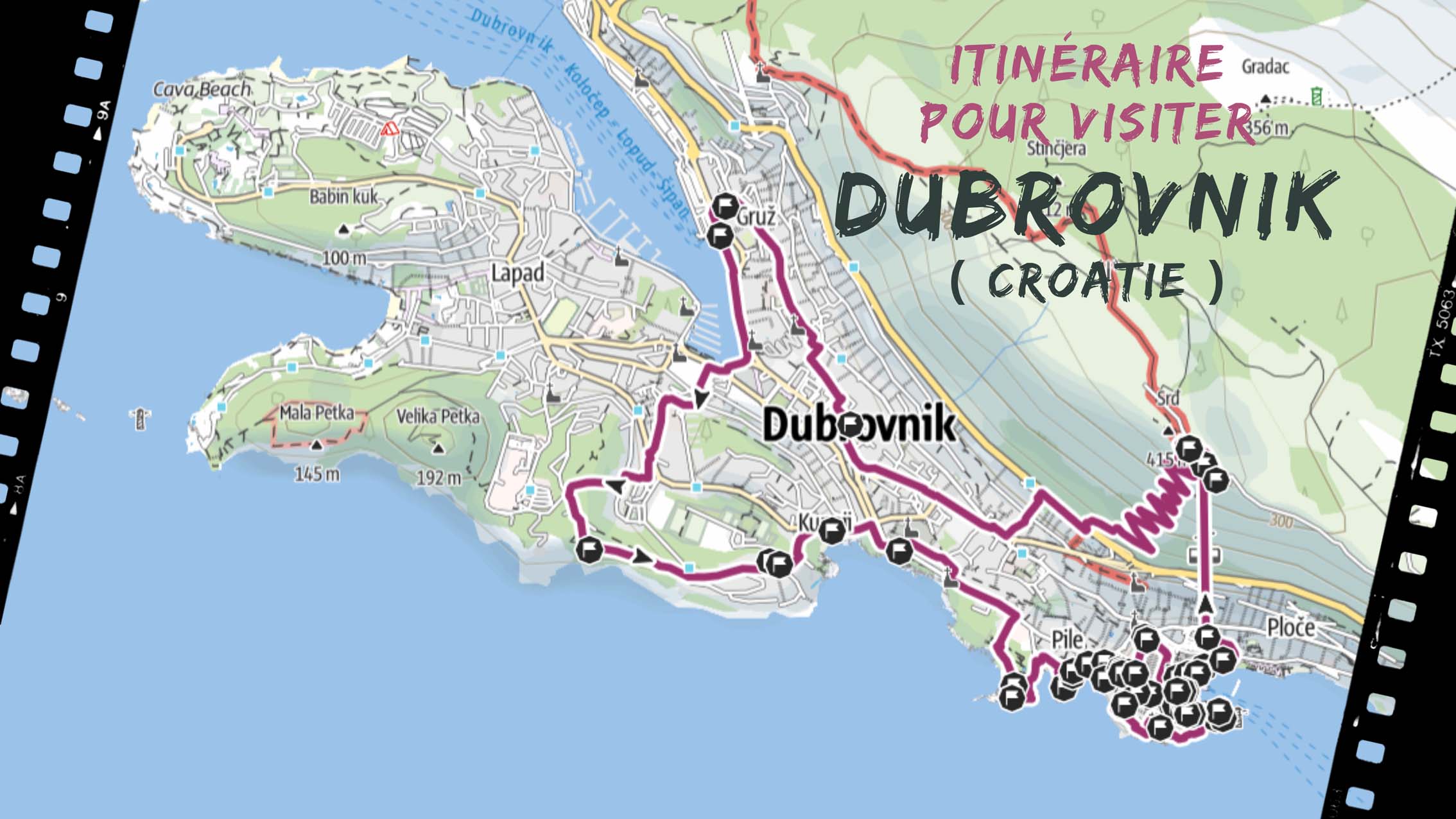 itineraire pour visiter Dubrovnik en Croatie