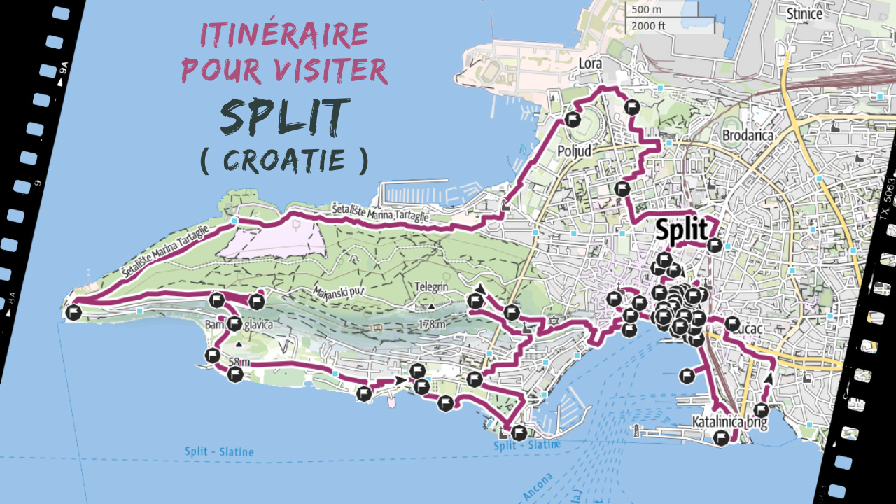 itineraire pour visiter Split en Croatie