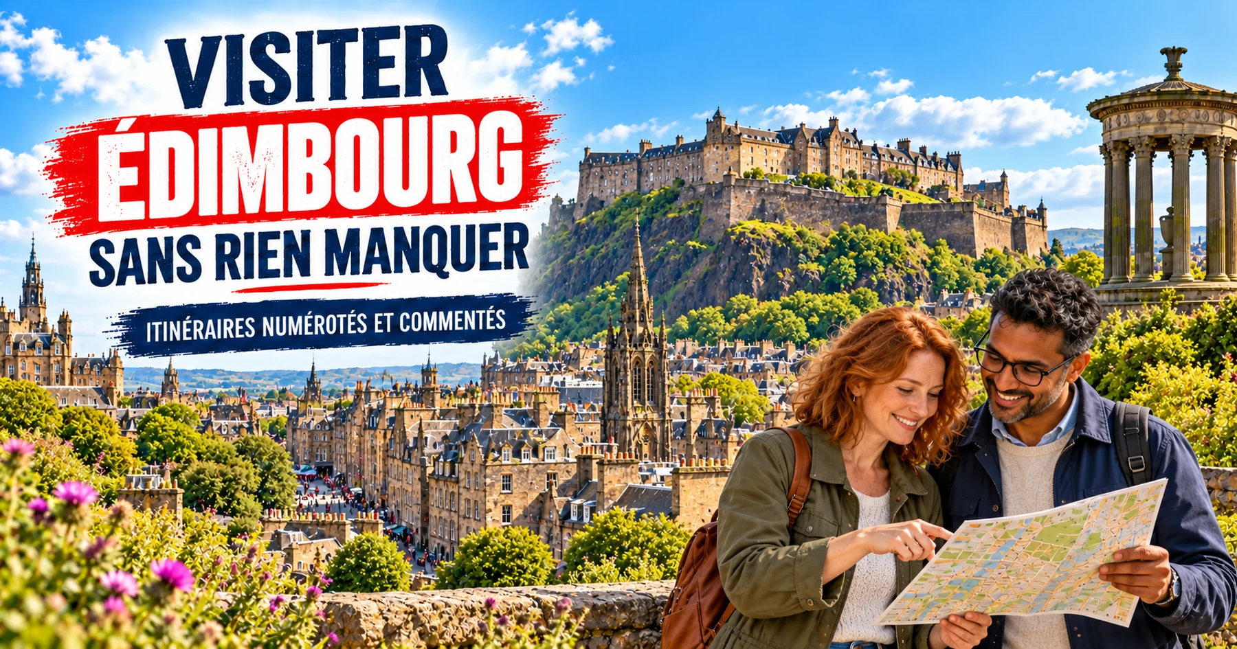 Visiter Édimbourg — itinéraires numérotés et commentés
