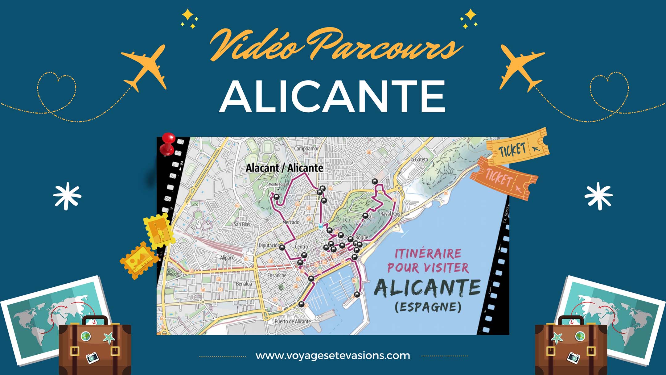 vidéo parcours Alicante en Espagne