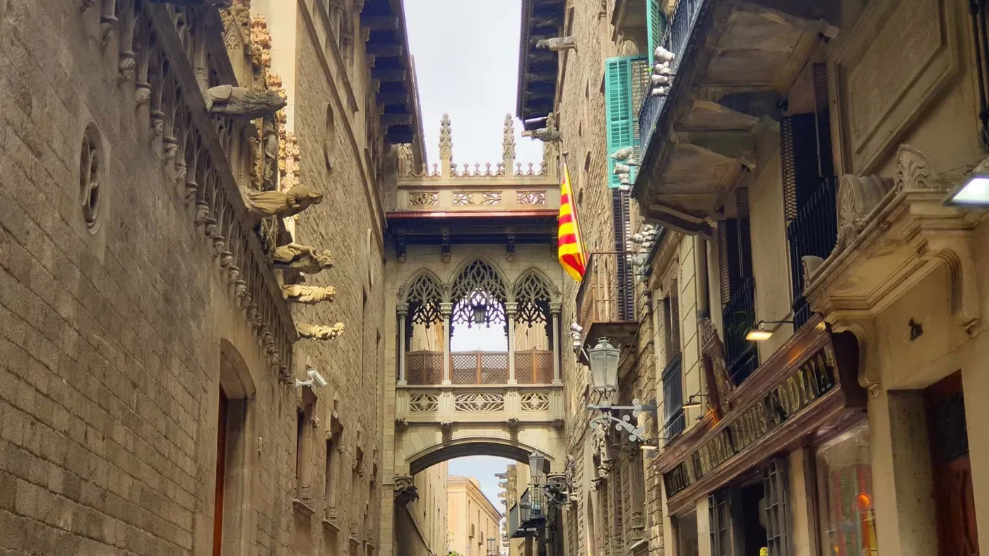 El Pont del Bisbe à Barcelone, Espagne