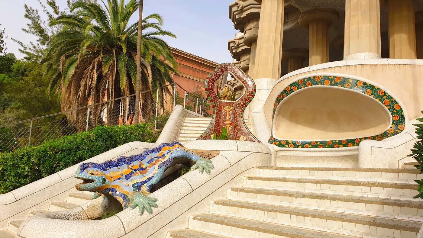 Dragon du parc Güell à Barcelone, Espagne