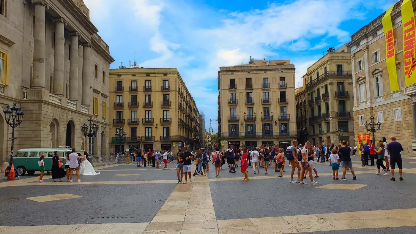 Plaça de Sant Jaume à Barcelone, Espagne