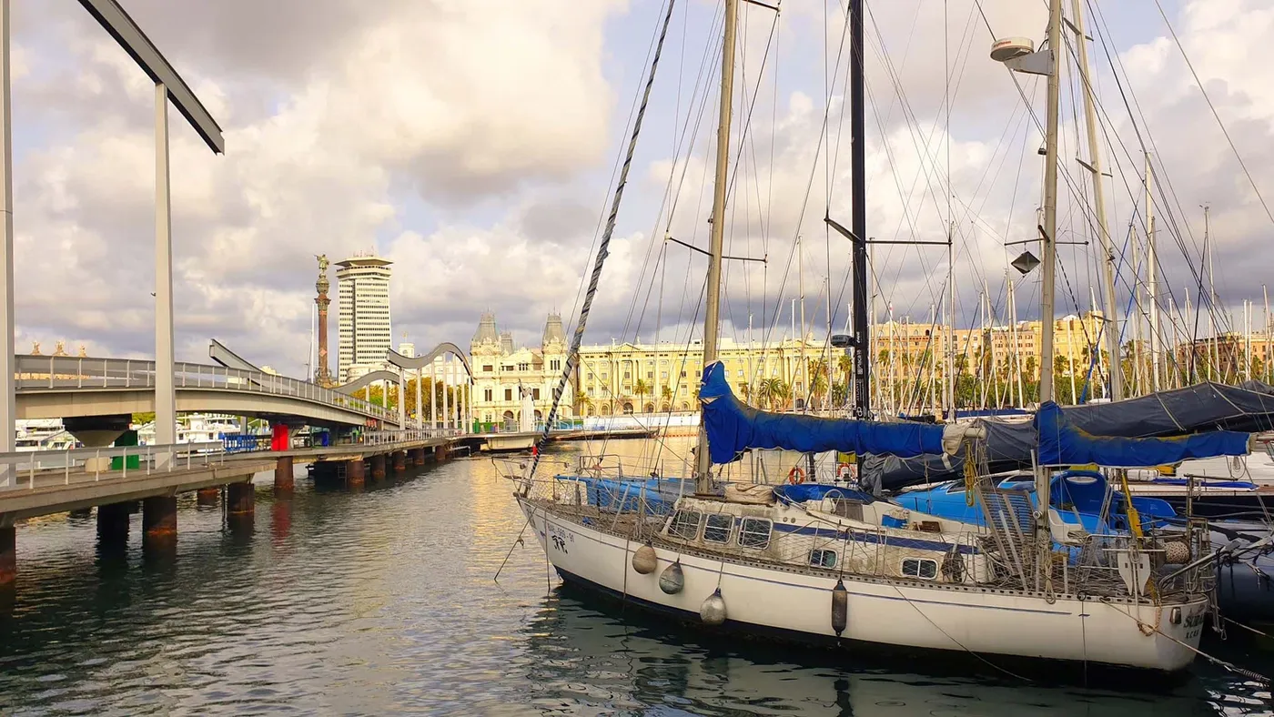 Port Vell à Barcelone, Espagne