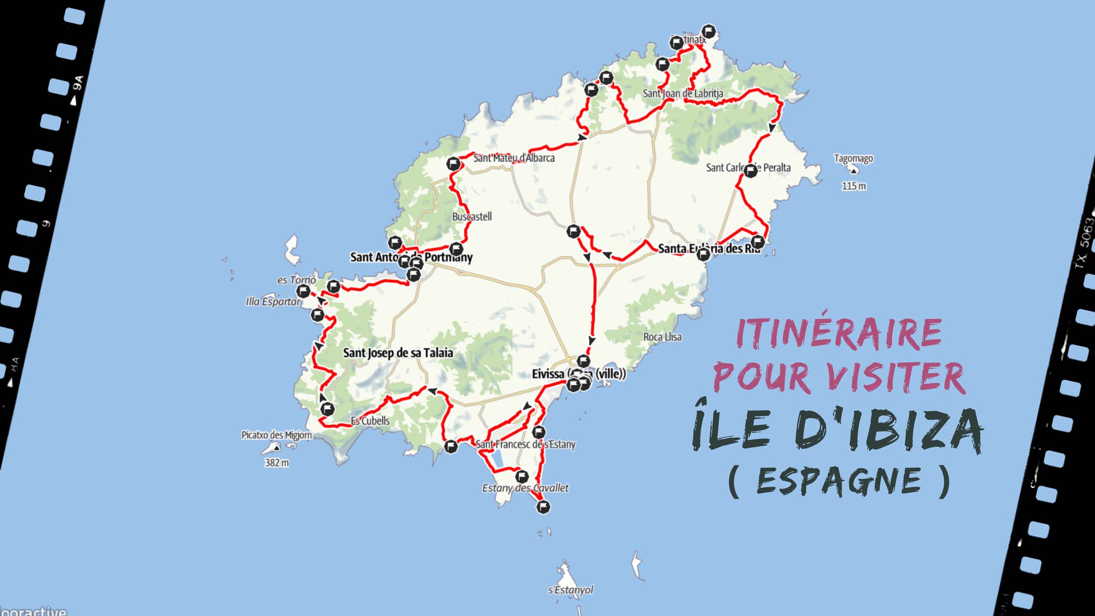 itineraire pour visiter l'île d'ibiza en espagne