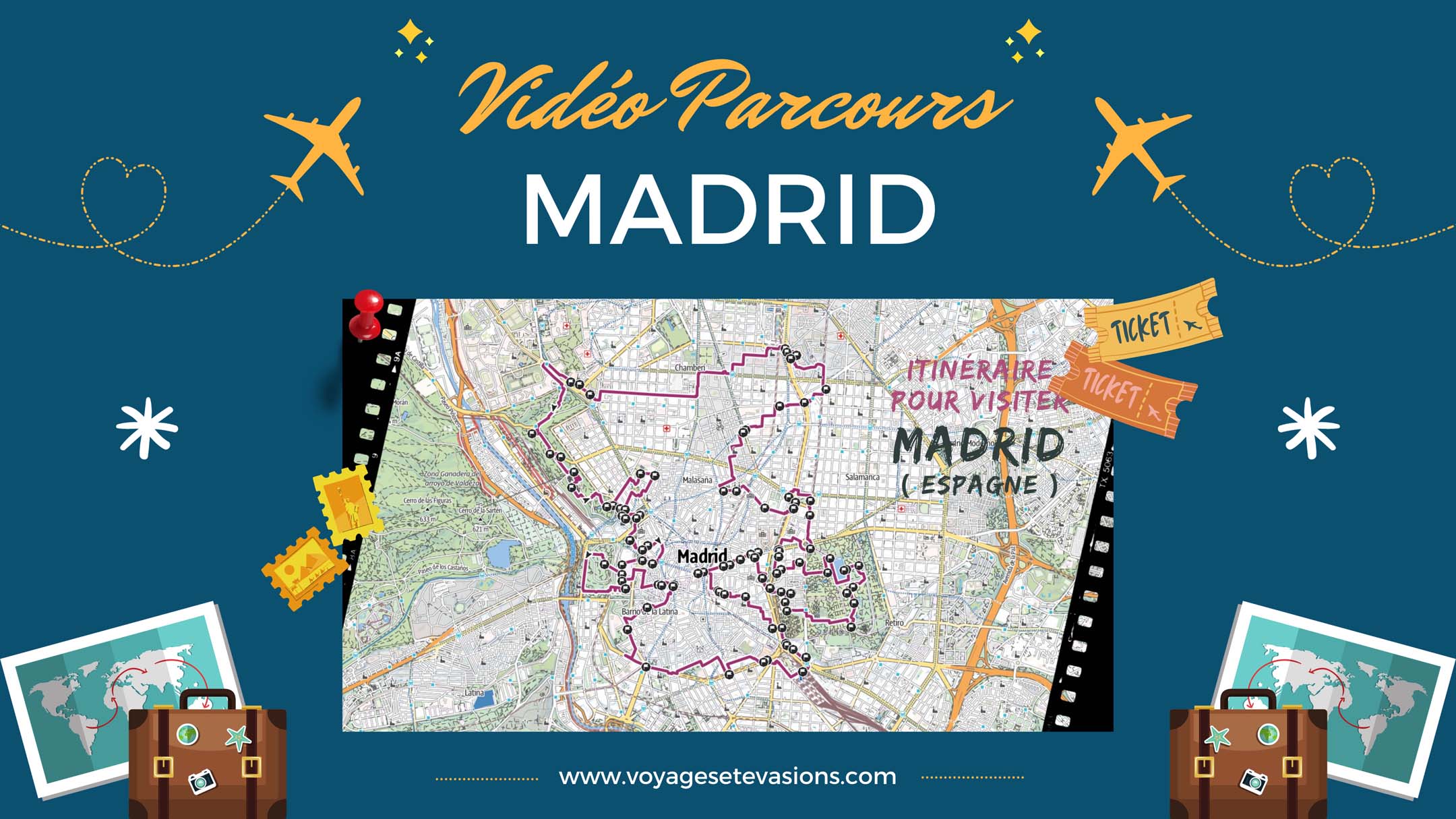 vidéo parcours Madrid en Espagne