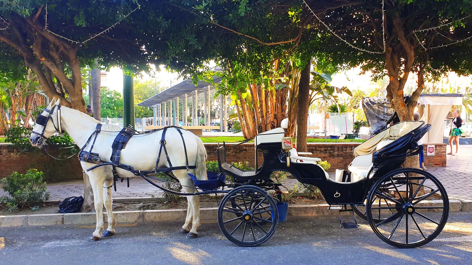 Calèches de Malaga — repère du parcours — Malaga