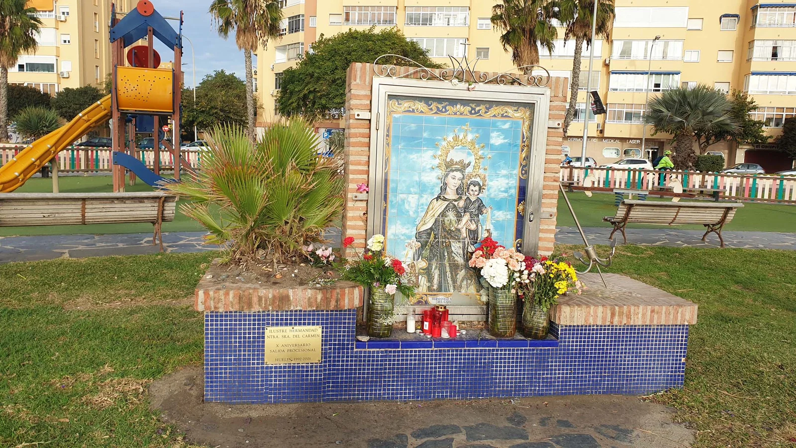 Mosaïque de la Vierge du Carmen à Huelin — Malaga