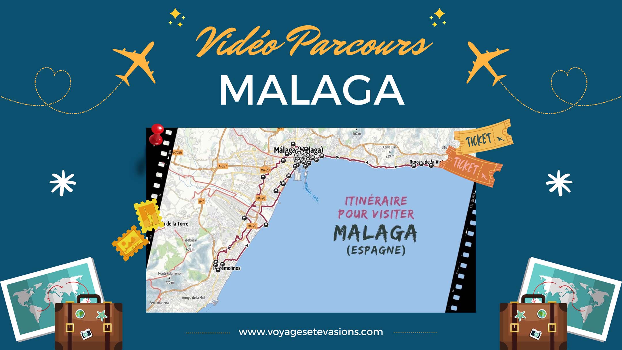 vidéo parcours Malaga en Espagne