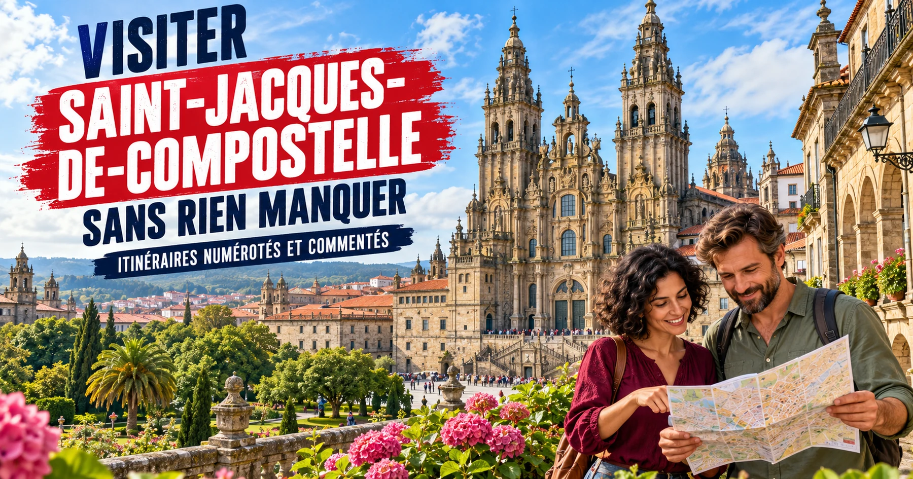 Visiter Saint-Jacques-de-Compostelle — itinéraires numérotés et commentés