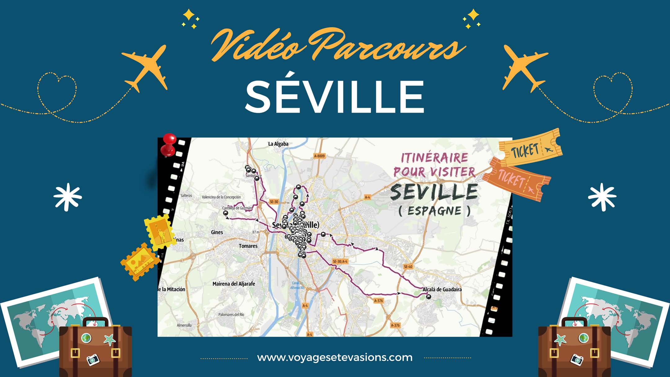 vidéo parcours Séville en Espagne